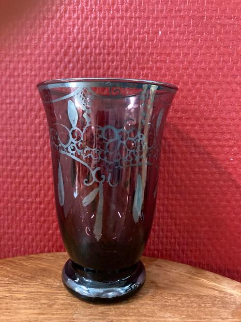 Vintagd oaars bewerkt glas, Antiek en Kunst, Antiek | Vazen, Ophalen of Verzenden
