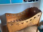 Prachtig houten kleuterbedje, unieke uitvoering, Kinderen en Baby's, Kinderkamer | Bedden, Ophalen, Gebruikt, Lattenbodem, Minder dan 140 cm