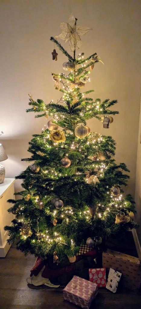 Kerstboom met sneeuw en verlichting, Diversen, Kerst, Gebruikt, Ophalen