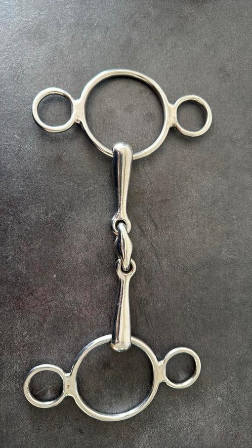 Dubbel gebroken pessoa bit 14,5 cm, Dieren en Toebehoren, Paarden en Pony's | Hoofdstellen en Tuigage, Gebruikt, Springen, Ophalen of Verzenden