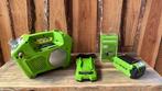 NIEUWE ACCU compressor inclusief accu en lader, 6 tot 10 bar, Ophalen of Verzenden, Minder dan 200 liter/min, Greenworks