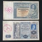 2 x 20 zloty Polen , Duitsland bezet set, Setje, Duitsland, Ophalen of Verzenden