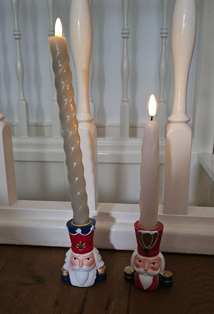 Kerst Kandelaar notenkraker- 2x - ook verzenden, Diversen, Kerst, Zo goed als nieuw, Ophalen