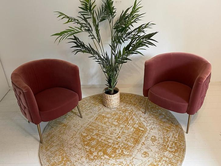 Bold Monkey Such a Stud Fauteuils Oud Roze, Huis en Inrichting, Fauteuils, Zo goed als nieuw, Stof, 50 tot 75 cm, Minder dan 75 cm