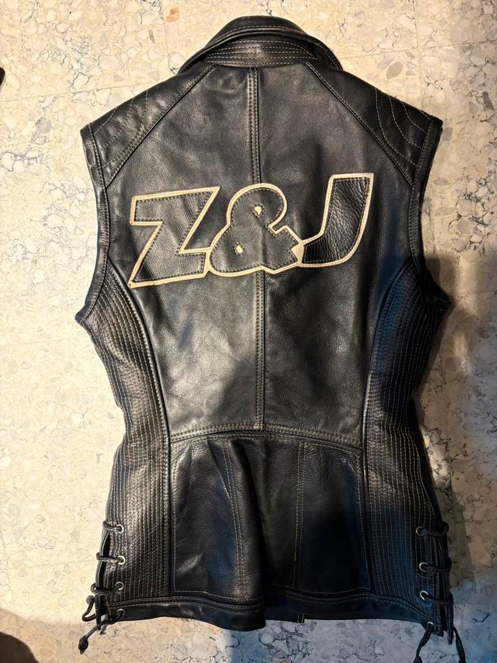 ZINO & JUDY vintage lederen jas zonder mouwen (M), Kleding | Dames, Bodywarmers, Zo goed als nieuw, Ophalen of Verzenden