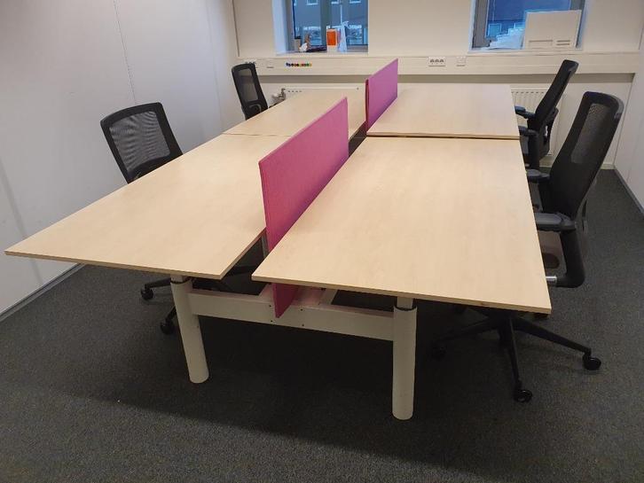 Gispen TM duo slinger bureau ( 175 voor per werkplek ), Huis en Inrichting, Bureaus, Zo goed als nieuw, Bureau, In hoogte verstelbaar