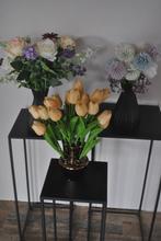 Kunstbloemen, 3 vaasjes, Ophalen of Verzenden, Gebruikt, Binnen