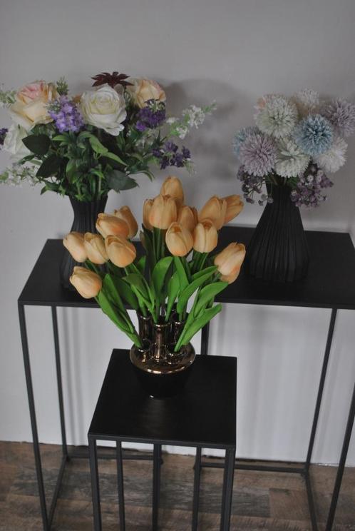 Kunstbloemen, 3 vaasjes, Huis en Inrichting, Woonaccessoires | Kunstplanten en Kunstbloemen, Gebruikt, Binnen, Ophalen of Verzenden