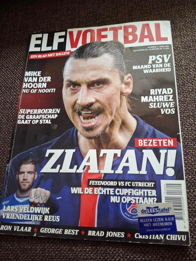 Elf voetbal magazine met Zlatan op de cover 2016, Ophalen of Verzenden, Gelezen