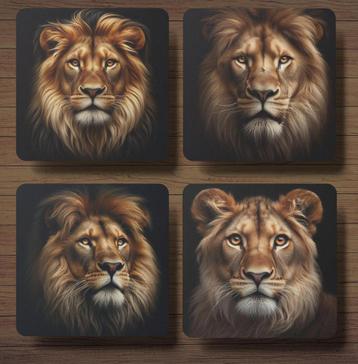 Leeuw Onderzetters met houder beschikbaar voor biedingen