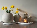 Light en living vazen zandkleur, Kunststof, Overige kleuren, Ophalen of Verzenden, Zo goed als nieuw
