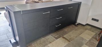 Dressoir hout zwart 160cm beschikbaar voor biedingen