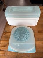 Tupperware kaasbak en brooddoos, Huis en Inrichting, Keuken | Tupperware, Ophalen, Gebruikt, Blauw, Overige typen