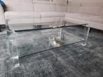 Glazen salontafel, Ophalen, Gebruikt, 100 tot 150 cm, Klassiek