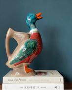 Charmante barbotine vintage waterkan canard, Verzenden, Overige stijlen