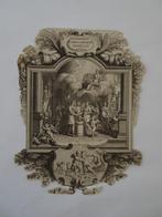 Gravure Allegorie van het huwelijk. Frederik Otten 1717-1770, Verzenden