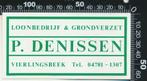 Sticker: Denissen Loonbedrijf en Grondverzet - Vierlingsbeek, Ophalen of Verzenden, Zo goed als nieuw, Bedrijf of Vereniging