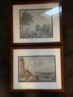 2 Ingelijste Prenten: Purimfeest & Haarlemmer Trekschuit, Ophalen of Verzenden