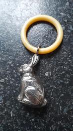 Verzilverde Bijtring Rammelaar Konijn, Antiek en Kunst, Ophalen