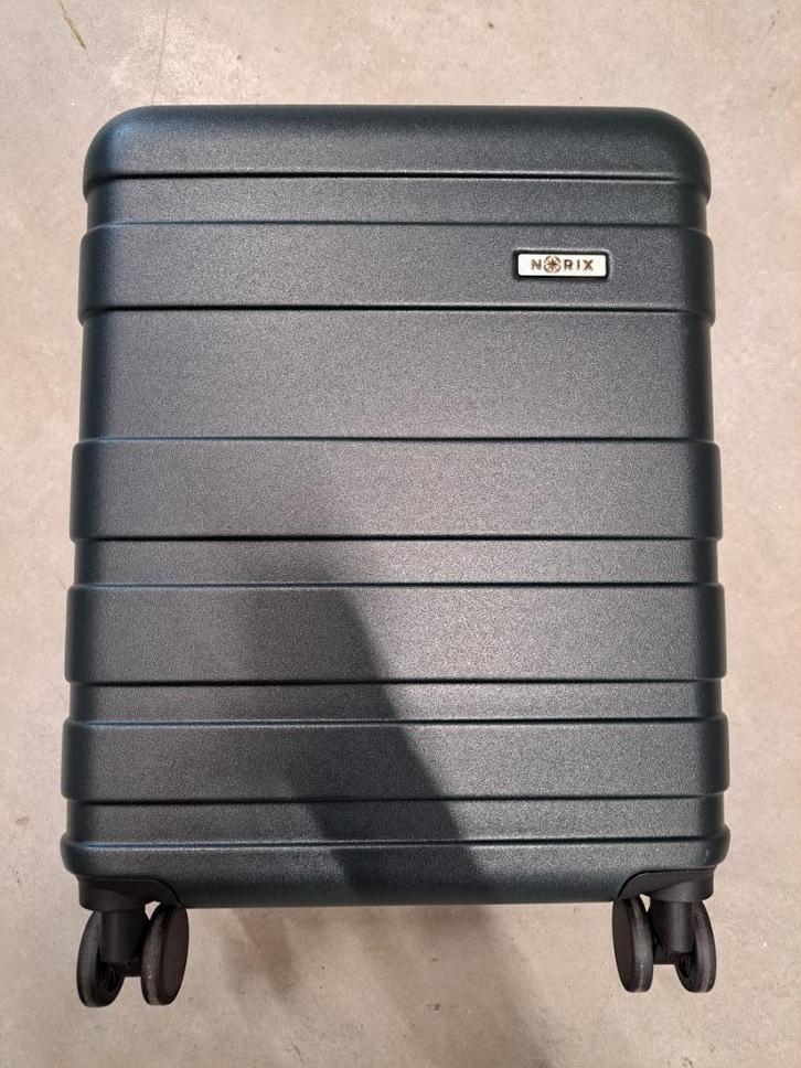 Handbagage koffer 55x40x20 - 43L - Norix - Forest Green, Sieraden, Tassen en Uiterlijk, Koffers, Zo goed als nieuw, Hard kunststof