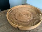 Mooi groot rond Riviera Maison bamboe dienblad Ibiza stijl, Huis en Inrichting, Ophalen, Zo goed als nieuw, Rond, Hout