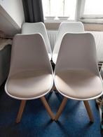 4 witte eetkamer stoelen goede staat, Huis en Inrichting, Stoelen, Ophalen, Kunststof, Gebruikt, Wit