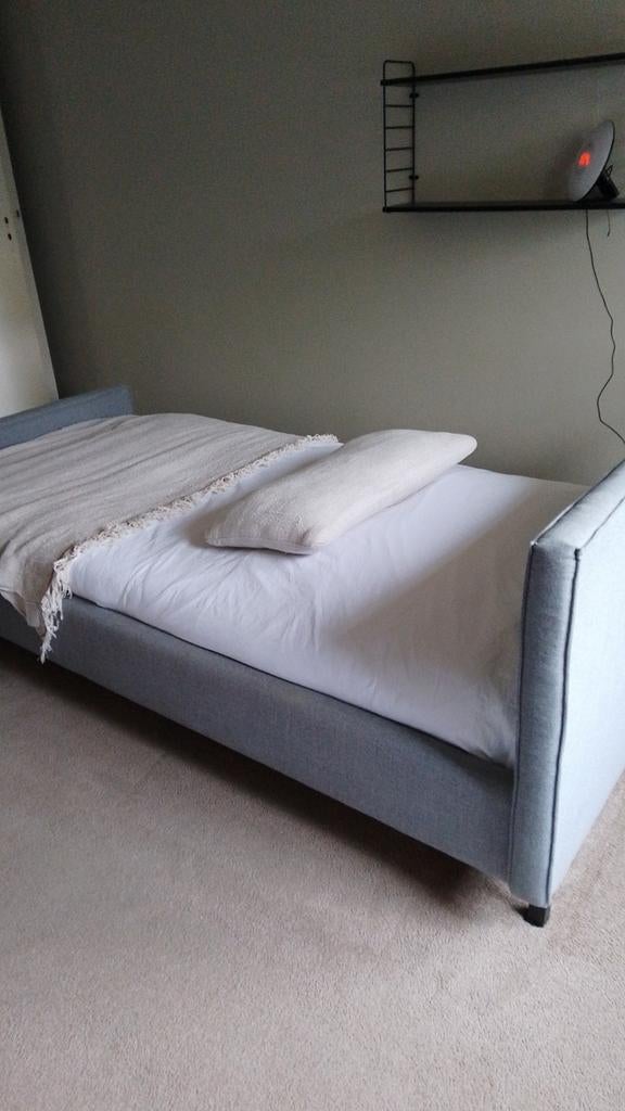 Grijs kidsmill ledikant (zonder lattenbodem), Huis en Inrichting, Slaapkamer | Bedden, Ophalen, 90 cm, Eenpersoons, Zo goed als nieuw