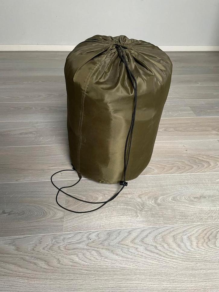 Groene Slaapzak Katoen - Zo Goed Als Nieuw!, Caravans en Kamperen, Slaapzakken, Zo goed als nieuw, Ophalen of Verzenden