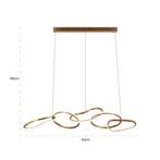 Hanglamp Flyn LED 125cm, kleur Brushed Gold van Richmond, Ophalen, ., Nieuw, Richmond