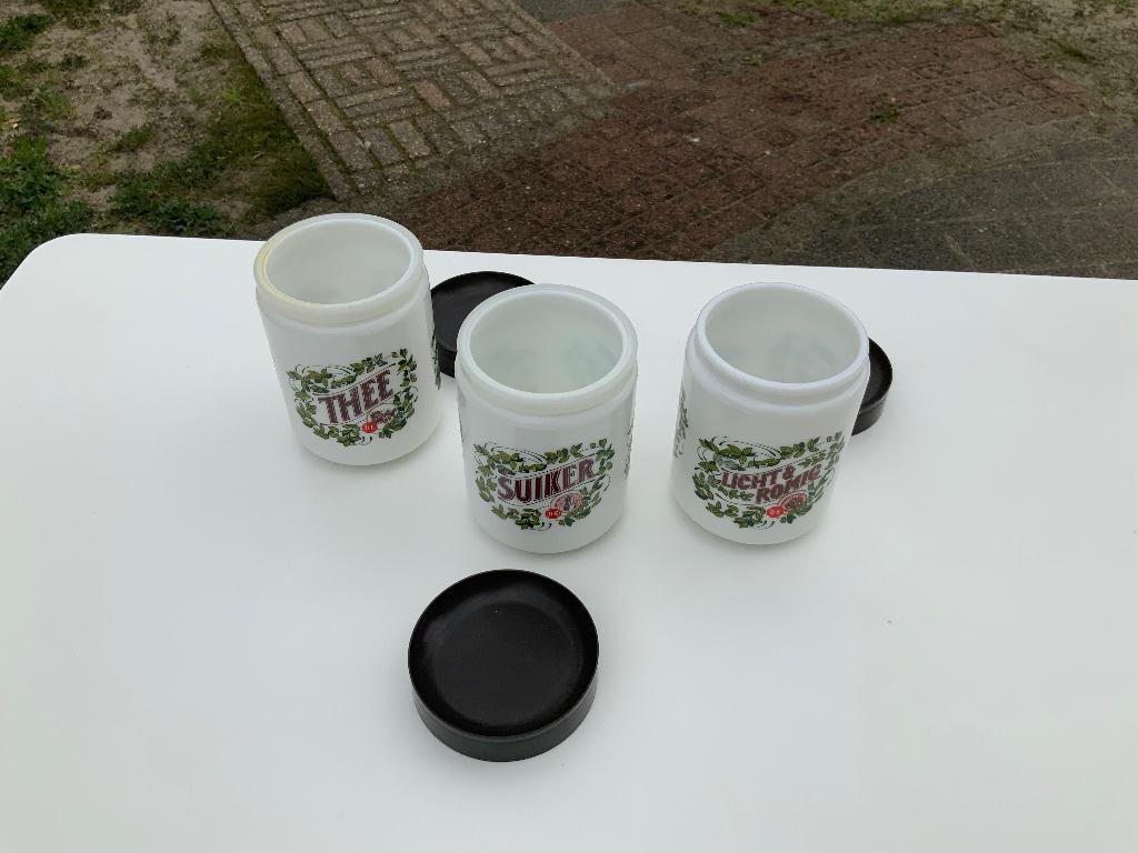 Suiker Thee Licht Romig stenen Potten, Antiek en Kunst, Ophalen