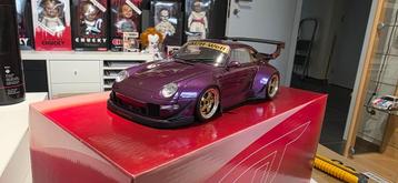Porsche 911 (993) RWB purper / goud 1:18 GT-SPIRIT beschikbaar voor biedingen