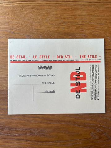 catalogue 113 de Stijl vloemans antiquarian books beschikbaar voor biedingen