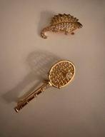 2 broches goud kleurig, Sieraden, Tassen en Uiterlijk, Broches, Ophalen of Verzenden, Zo goed als nieuw, Goud, Overige materialen