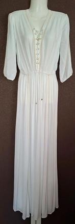 Roomwitte maxi jurk ELISABETTA FRANCHI maat 34 36 (It 40), Elisabetta Franchi, Wit, Ophalen of Verzenden, Zo goed als nieuw