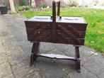 Oma’s houten NAAIBOX ~ Staand model, Uitklapbaar, Jaren 1950, Antiek en Kunst, Ophalen of Verzenden