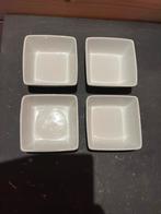 4 Identieke Bakjes - Tapas, Chips, Decoratie, Keramiek, Ophalen of Verzenden, Zo goed als nieuw, Kom(men)