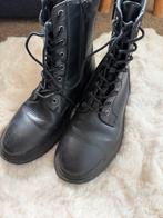 ZGAN Zwarte Leren Halfhoge Schoenen - Maat 38, Zwart, Lage of Enkellaarzen, Ophalen of Verzenden, Zo goed als nieuw