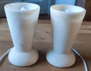 Set van 2 vintage '70s albast tafellampen - A. Yoldi, Spanje beschikbaar voor biedingen