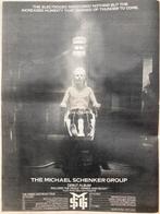 Paginagrote A3 advertentie MICHAEL SCHENKER GROUP lp tour, Cd's en Dvd's, Vinyl | Hardrock en Metal, Ophalen of Verzenden
