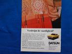 Datsun 120Y sedan - originele advertentie, Ophalen of Verzenden, Zo goed als nieuw, Auto's