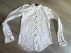 Overhemd blouse slim fit S wit witte feestelijke kerst, Verzenden, Gedragen, Wit, Halswijdte 38 (S) of kleiner