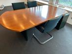 Zware robuuste kantoor tafel incl 4 stoelen +ladenkast, Gebruikt, Tafel, Ophalen