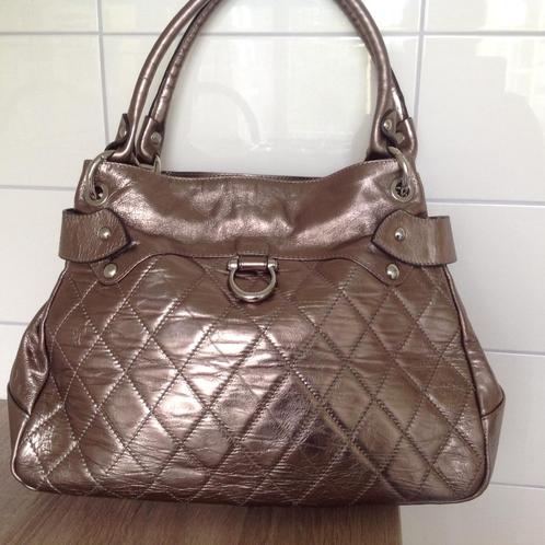 Echte Leren Schoudertas / shopper, Sieraden, Tassen en Uiterlijk, Tassen | Damestassen, Zo goed als nieuw, Shopper, Verzenden