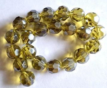 Streng grote facet geslepen glas kralen 16 mm olijf beschikbaar voor biedingen