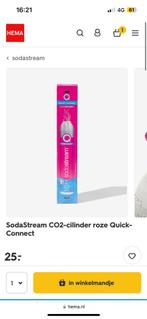 Sodastream cilinder bruiswater, Witgoed en Apparatuur, Bruiswatermachines, Ophalen of Verzenden, Zo goed als nieuw