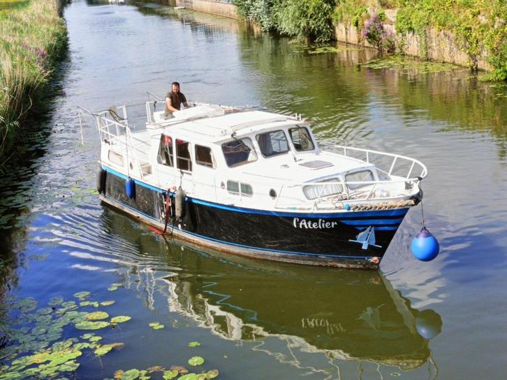 motor boot kruiser sloep motorboot 10,3x3,25 m 55 kw diesel, Watersport en Boten, Motorboten en Motorjachten, Gebruikt, Staal