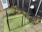 Puppyren zwart metaal, Dieren en Toebehoren, Hondenhokken, Ophalen of Verzenden, Zo goed als nieuw, 110 cm of meer, 65 tot 100 cm