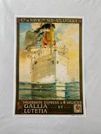 Gallia lutetia poster, Ophalen of Verzenden, Zo goed als nieuw, Motorboot, Kaart, Foto of Prent