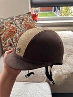 Charles owen cap 59 bruin / goud, Dieren en Toebehoren, Ophalen of Verzenden, Zo goed als nieuw, Dressuur, Cap