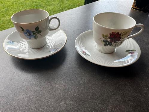 2 oude kop en schotels van Kronester/ Mitterteich Bavaria, Verzamelen, Porselein, Kristal en Bestek, Zo goed als nieuw, Kop en/of schotel